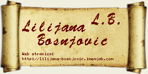 Lilijana Bošnjović vizit kartica